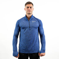 Men's Nike Dri Fit Element 1/2 Zip Long Sleeve Top (Deep Blue)