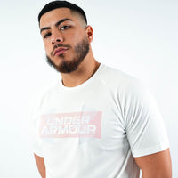 Men's Under Armour Velocity Graphic T-Shirt ‘White/Grey/Crimson Red’