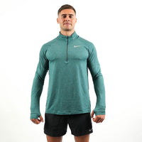 Men's Nike Dri Fit Element 1/2 Zip Long Sleeve Top (Dark Green)