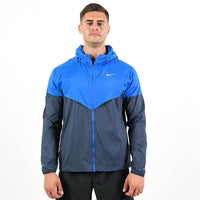 Men's Nike Dri-Fit Windbreaker Repel Running Jacket (Navy Blue/Deep Blue)