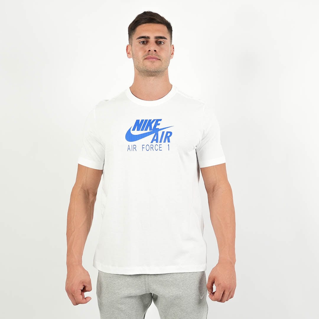 Mens Nike Air Force Graphic T-Shirt (White/Blue) - Main Image