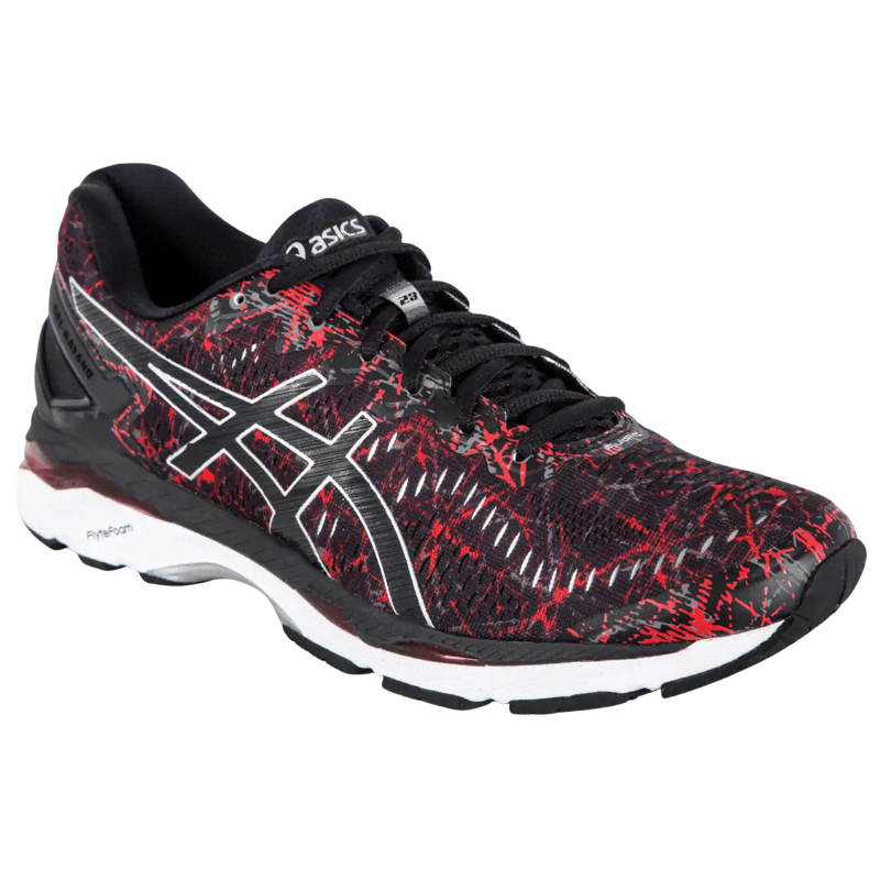 Men s Asics Gel Kayano 23 Vermilion Black Silver Fresh Out Sneakers
