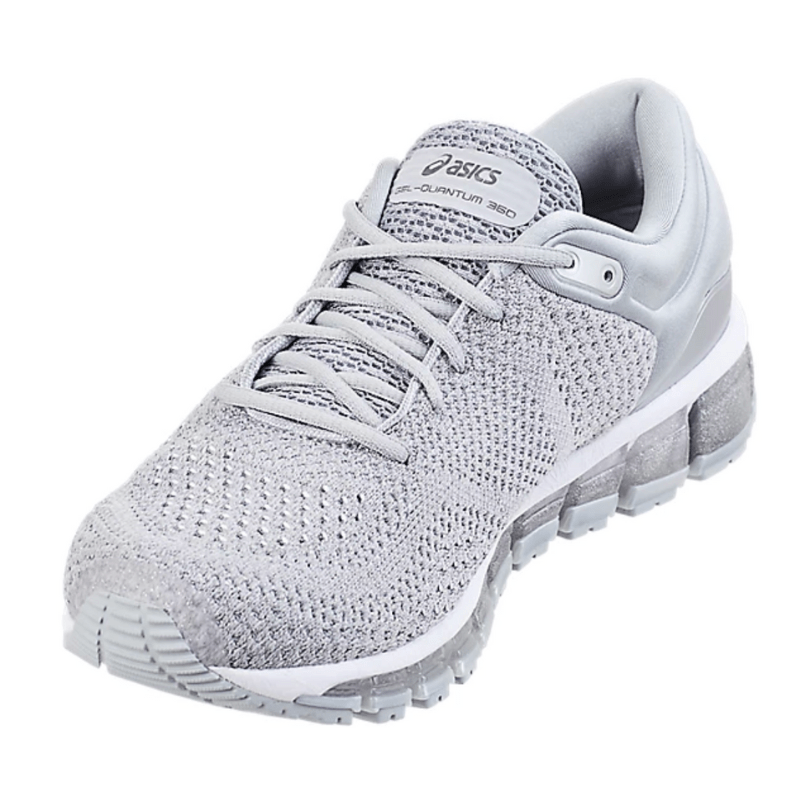 Men s Asics Gel Quantum 360 Knit 2 Silver Dark Grey Glitter Silver
