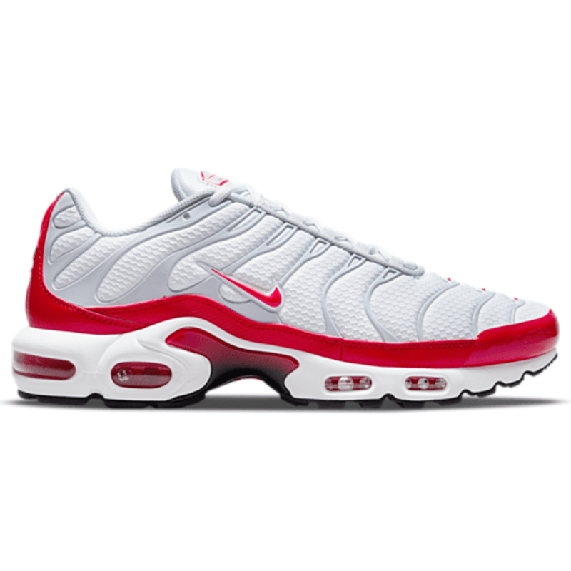 Men s Nike Air Max Plus TN White University Red Red Tributes Fresh Out Sneakers